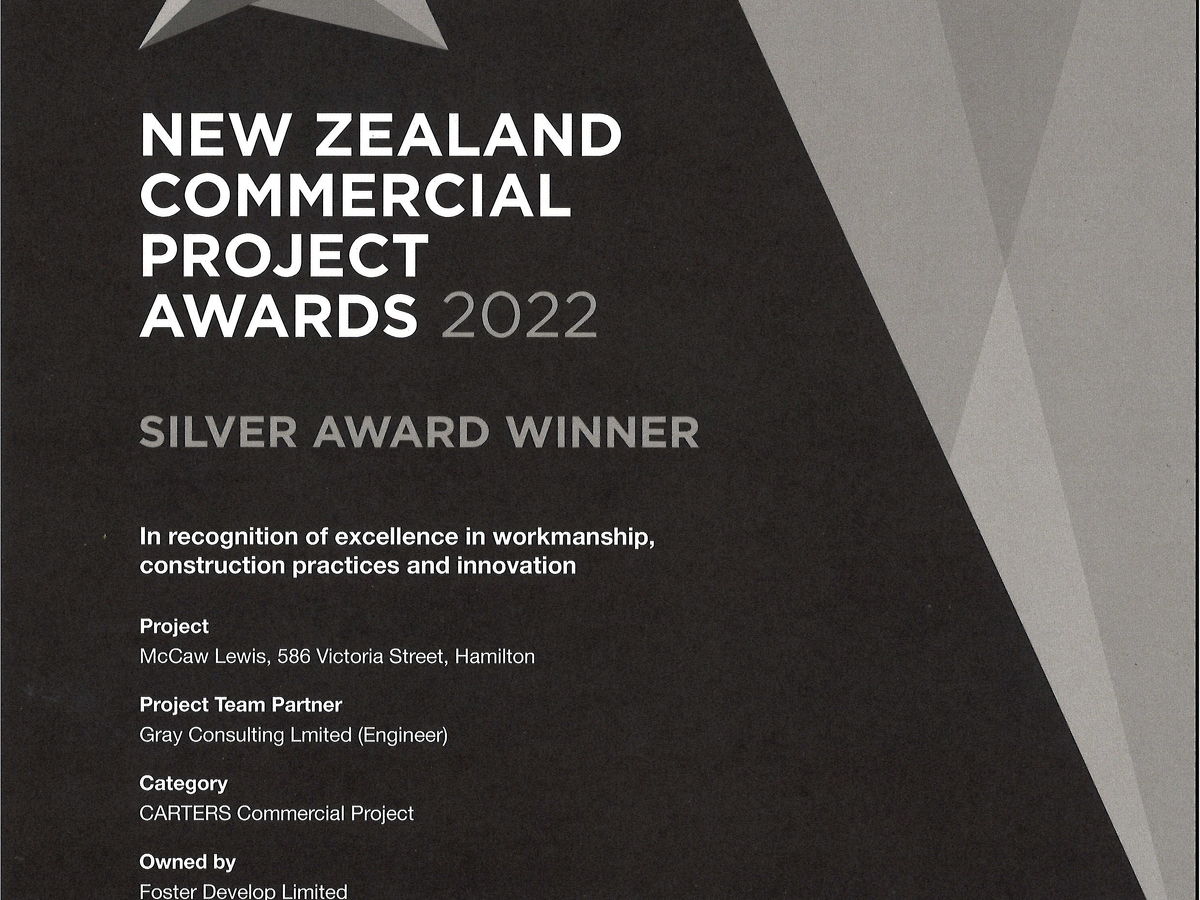 Silver Award - McCaw Lewis, 586 Victoria Street, Hamilton